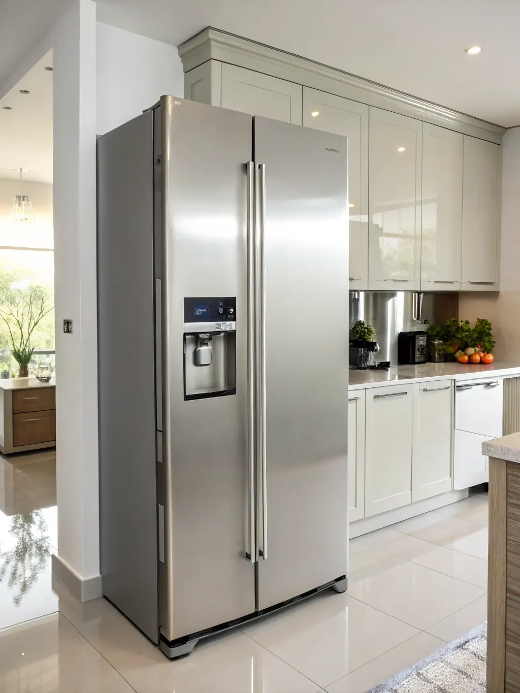 A Sub-Zero integrated refrigerator seamlessly blended into a modern kitchen, showcasing Sub Zero Repair Irvine's expertise in integrated appliance repair.